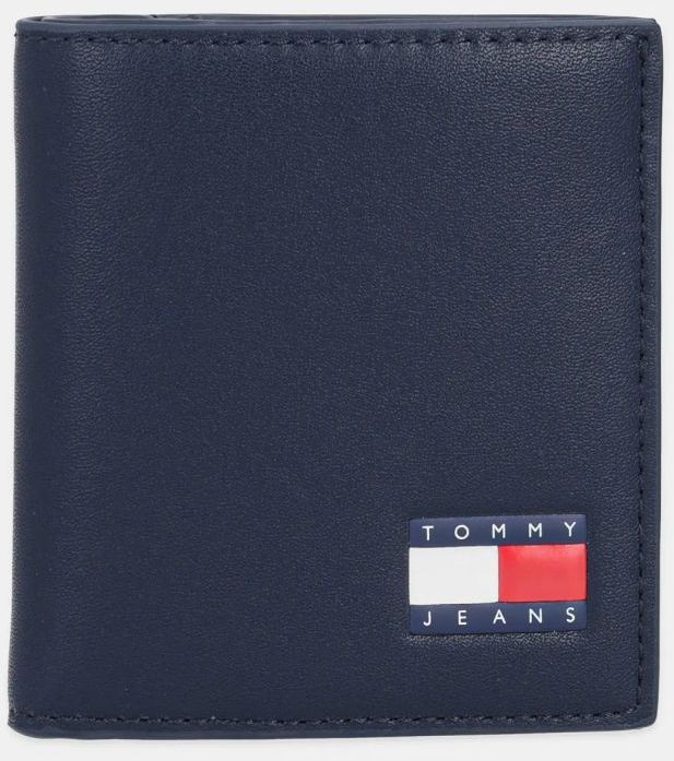 Kožená peňaženka Tommy Jeans pánska, tmavomodrá farba, AM0AM12923