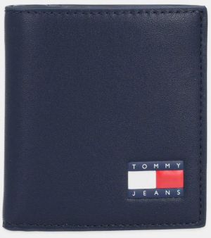 Kožená peňaženka Tommy Jeans pánska, tmavomodrá farba, AM0AM12923
