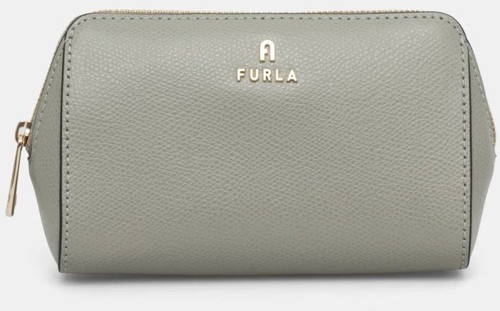 Kožená kozmetická taška Furla šedá farba, WE00449 ARE000 AG700