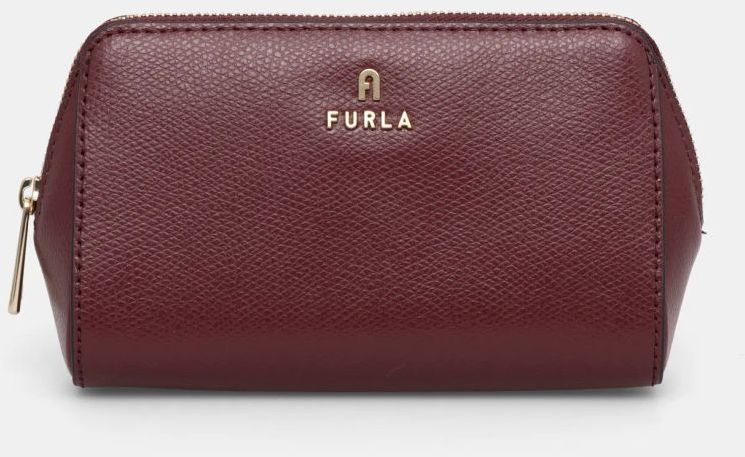 Kožená kozmetická taška Furla bordová farba, WE00449 ARE000 26700