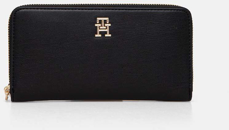 Peňaženka Tommy Hilfiger dámska, čierna farba, AW0AW16592