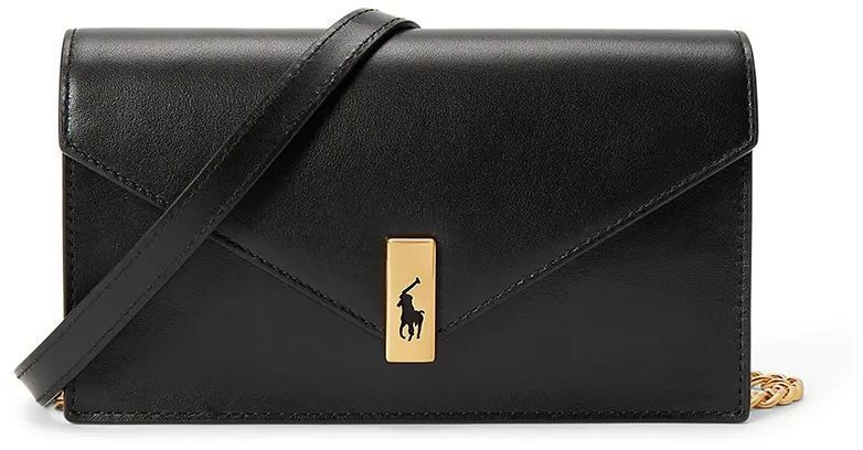 Kožená peňaženka Polo Ralph Lauren dámska, čierna farba, 427961946