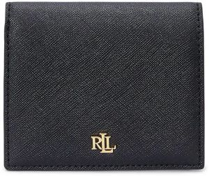 Kožená peňaženka Lauren Ralph Lauren dámska, čierna farba, 432962112