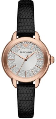 Hodinky Emporio Armani dámske, čierna farba, AR11631