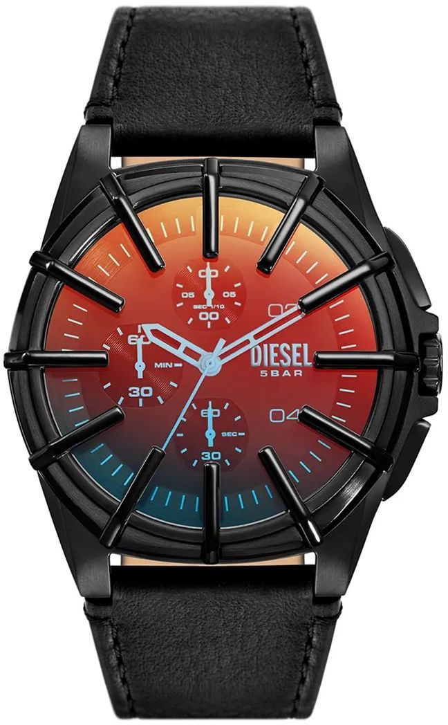 Hodinky Diesel Framed Chronograph pánske, čierna farba, DZ4658