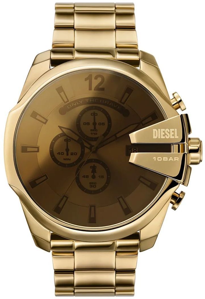 Hodinky Diesel Mega Chief Chronograph pánske, zlatá farba, DZ4662