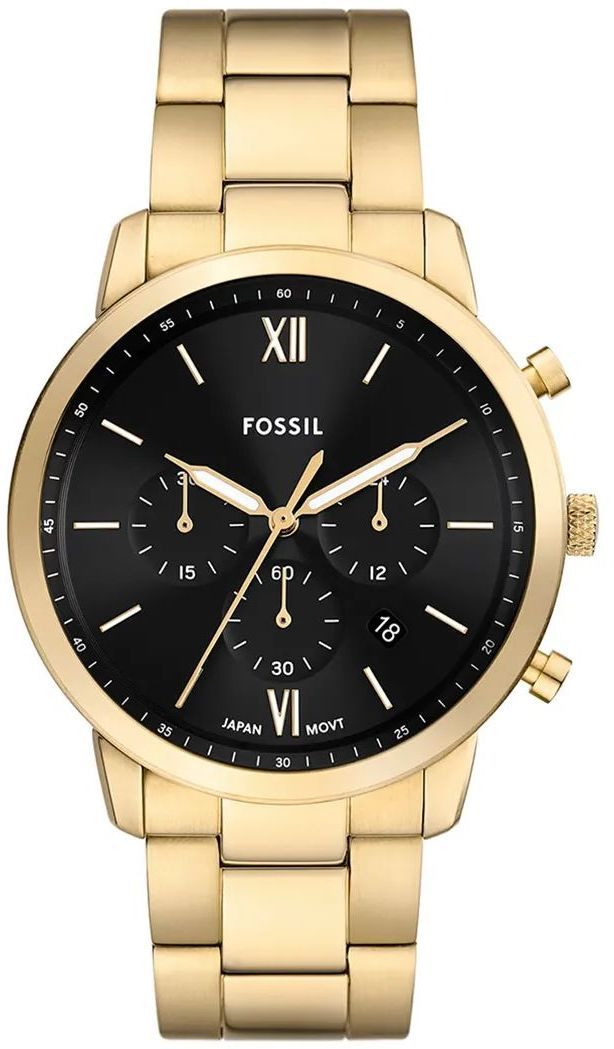 Hodinky Fossil Neutra Chronograph pánske, zlatá farba, FS6093