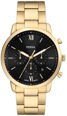 Hodinky Fossil Neutra Chronograph pánske, zlatá farba, FS6093
