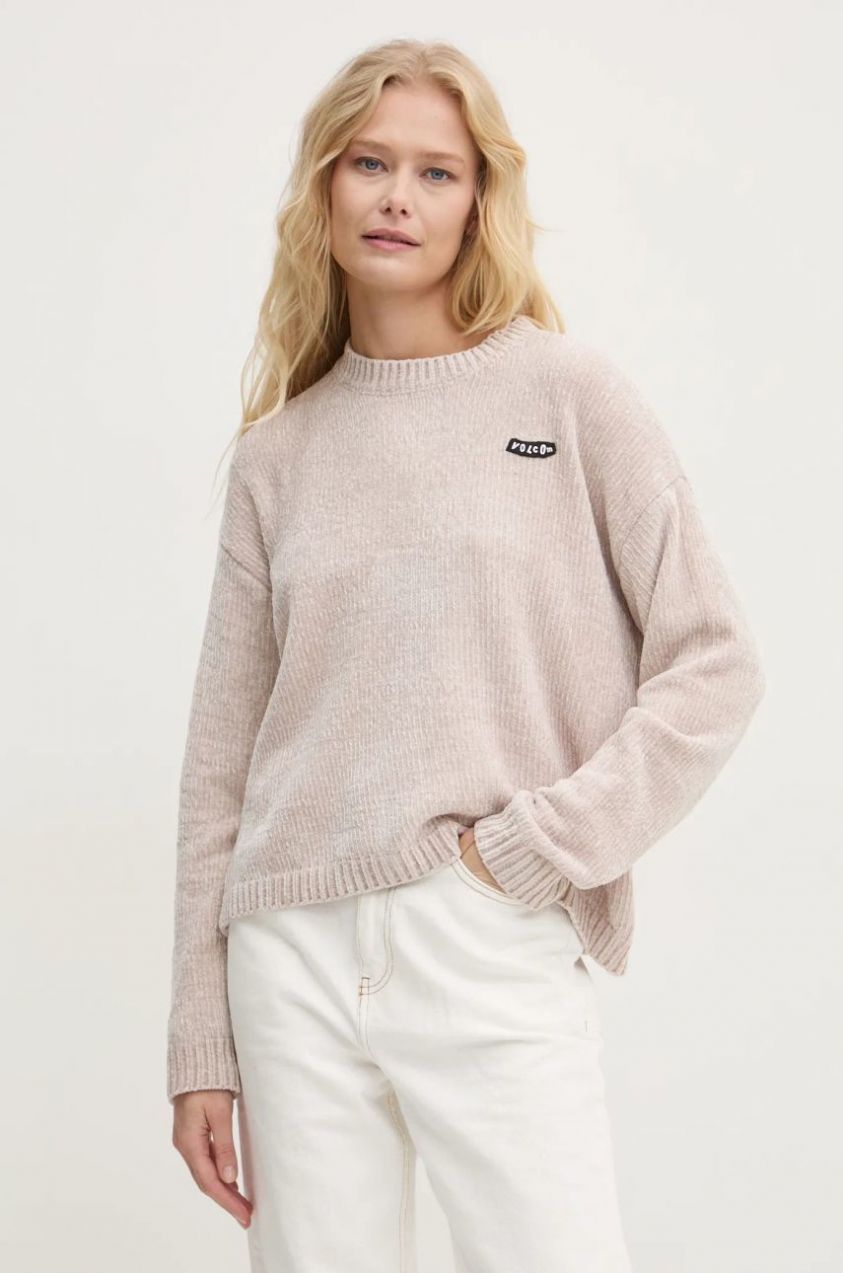 Sveter Volcom dámsky, béžová farba, B0742300