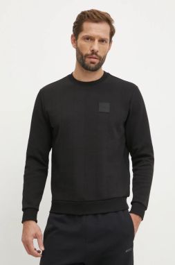 Mikina Boss Green pánska, čierna farba, jednofarebná, 50534193