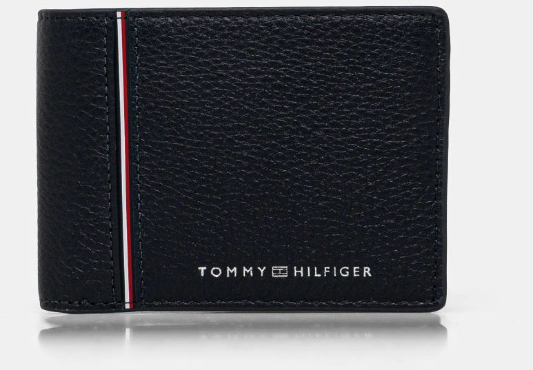 Kožená peňaženka Tommy Hilfiger pánsky, tmavomodrá farba, AM0AM13042
