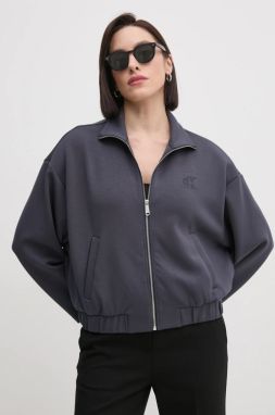 Mikina Calvin Klein Jeans dámska, šedá farba, jednofarebná, J20J224993