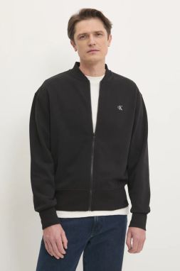 Bavlnená mikina Calvin Klein Jeans pánska, čierna farba, jednofarebná, J30J326753