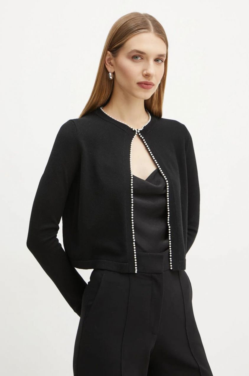 Sveter Marciano Guess MINERVA dámsky, čierna farba, tenký, 4BGR12 5838Z