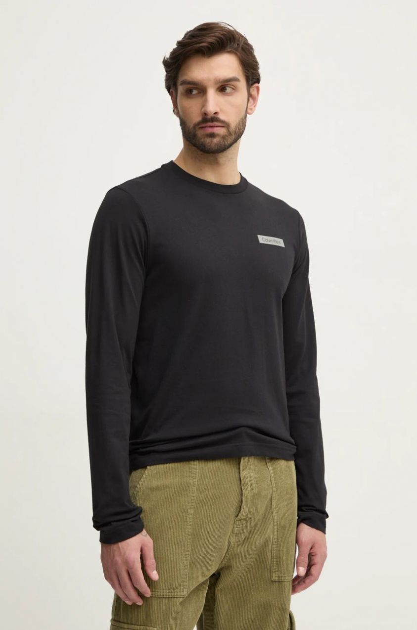 Tričko Calvin Klein pánske, čierna farba, jednofarebné, K10K113801
