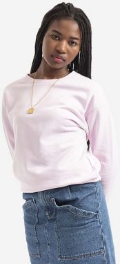 Bavlnená mikina A.P.C. Sweat Annie dámska, ružová farba, jednofarebná