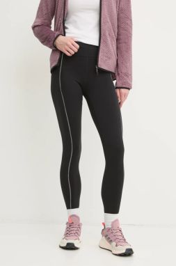 Športové legíny Smartwool dámske, čierna farba, s nášivkou, SW002816