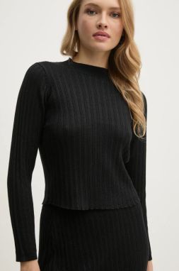 Sveter Pepe Jeans NICOLE TOP dámsky, čierna farba, tenký, PL702240