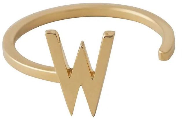 Strieborný pozlátený prsteň Design Letters 90601000W