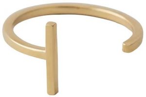 Strieborný pozlátený prsteň Design Letters 90601000I
