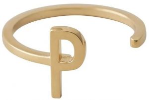 Strieborný pozlátený prsteň Design Letters 90601000P