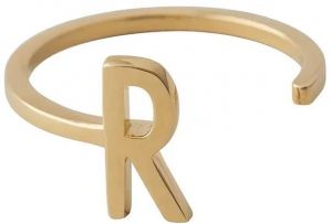 Strieborný pozlátený prsteň Design Letters 90601000R