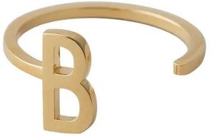 Strieborný pozlátený prsteň Design Letters 90601000B