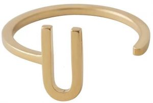 Strieborný pozlátený prsteň Design Letters 90601000U