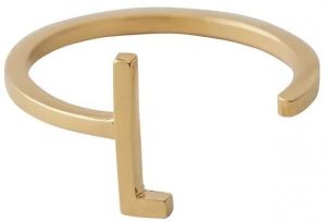 Strieborný pozlátený prsteň Design Letters 90601000L
