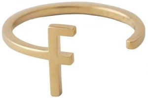 Strieborný pozlátený prsteň Design Letters 90601000F