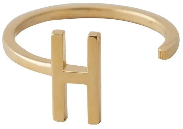Strieborný pozlátený prsteň Design Letters 90601000H