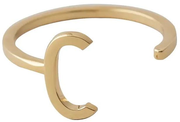 Strieborný pozlátený prsteň Design Letters 90601000C