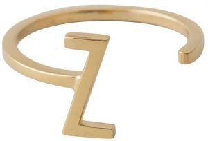 Strieborný pozlátený prsteň Design Letters 90601000Z
