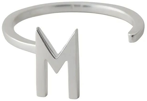Strieborný pozlátený prsteň Design Letters 90601001M