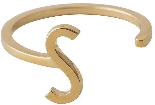 Strieborný pozlátený prsteň Design Letters 90601000S