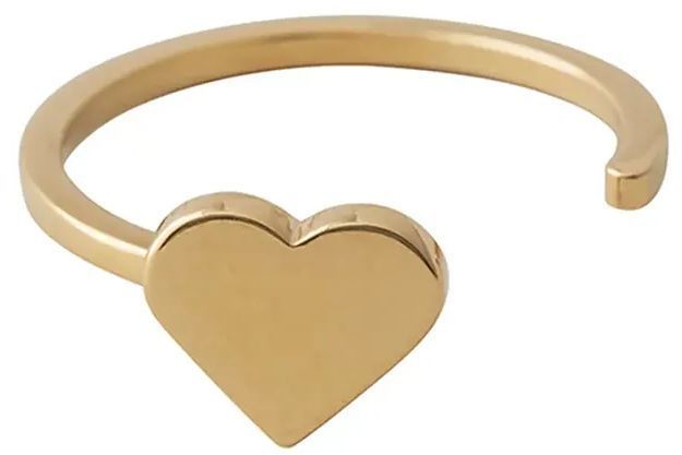 Strieborný pozlátený prsteň Design Letters 90602000GOLD