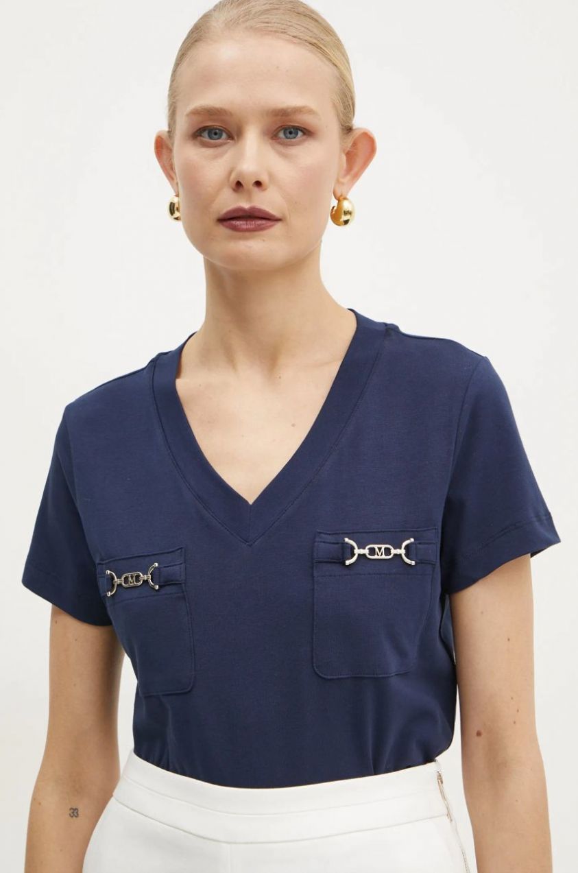 Tričko Marciano Guess PATTY dámske, tmavomodrá farba, 5RGI03 6008A