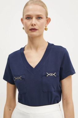 Tričko Marciano Guess PATTY dámske, tmavomodrá farba, 5RGI03 6008A