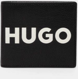 Kožená peňaženka HUGO pánska, čierna farba, 50536039