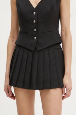 Sukňa Guess MATEA čierna farba, mini, áčkový strih, W5RD0O WGX02