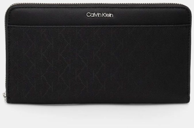 Peňaženka Calvin Klein dámska, čierna farba, K60K613072