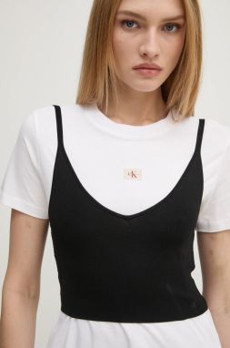 Top Calvin Klein Jeans dámske, čierna farba, J20J224805