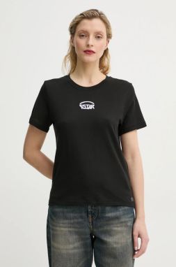 Bavlnené tričko G-Star Raw dámske, čierna farba, D26417-C954
