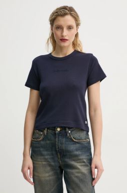 Bavlnené tričko G-Star Raw dámske, tmavomodrá farba, D26423-C812