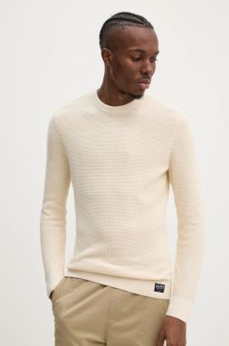 Bavlnený sveter Superdry béžová farba, M6110657A-6ZC