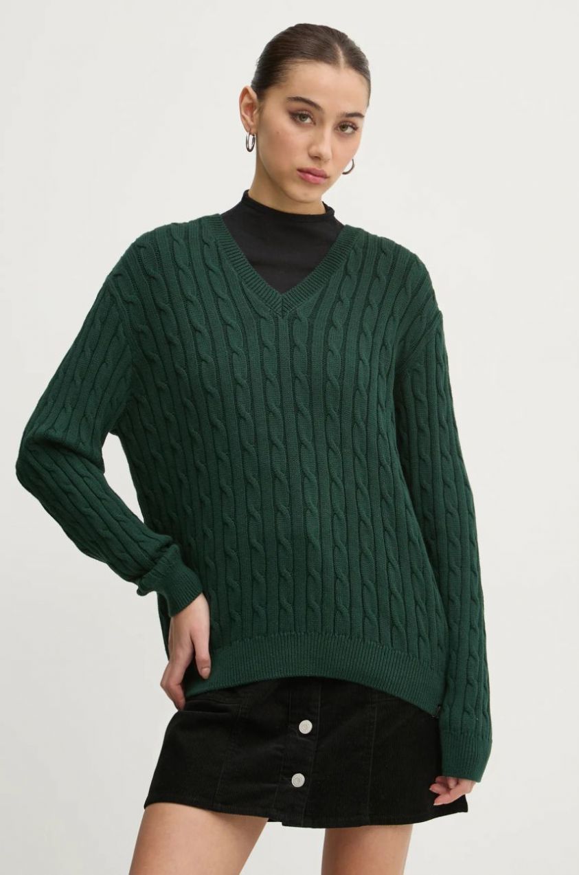 Bavlnený sveter Superdry zelená farba, W6110588A-B6S