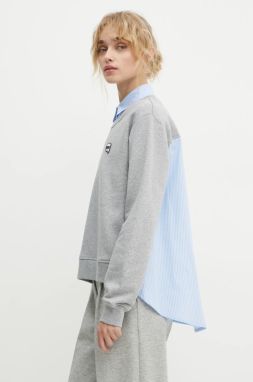 Mikina Karl Lagerfeld dámska, šedá farba, vzorovaná, A1W20084