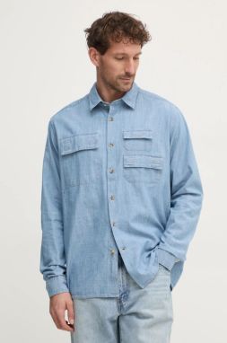 Rifľová košeľa Barbour pánska, voľný strih, s klasickým golierom, MSH5551BL15