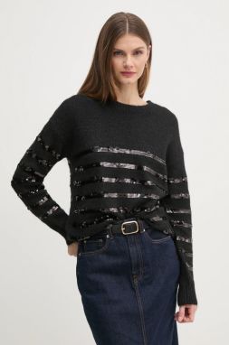 Sveter Pepe Jeans NINA dámsky, čierna farba, tenký, PL702242