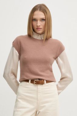 Sveter Calvin Klein dámsky, hnedá farba, tenký, K20K208097